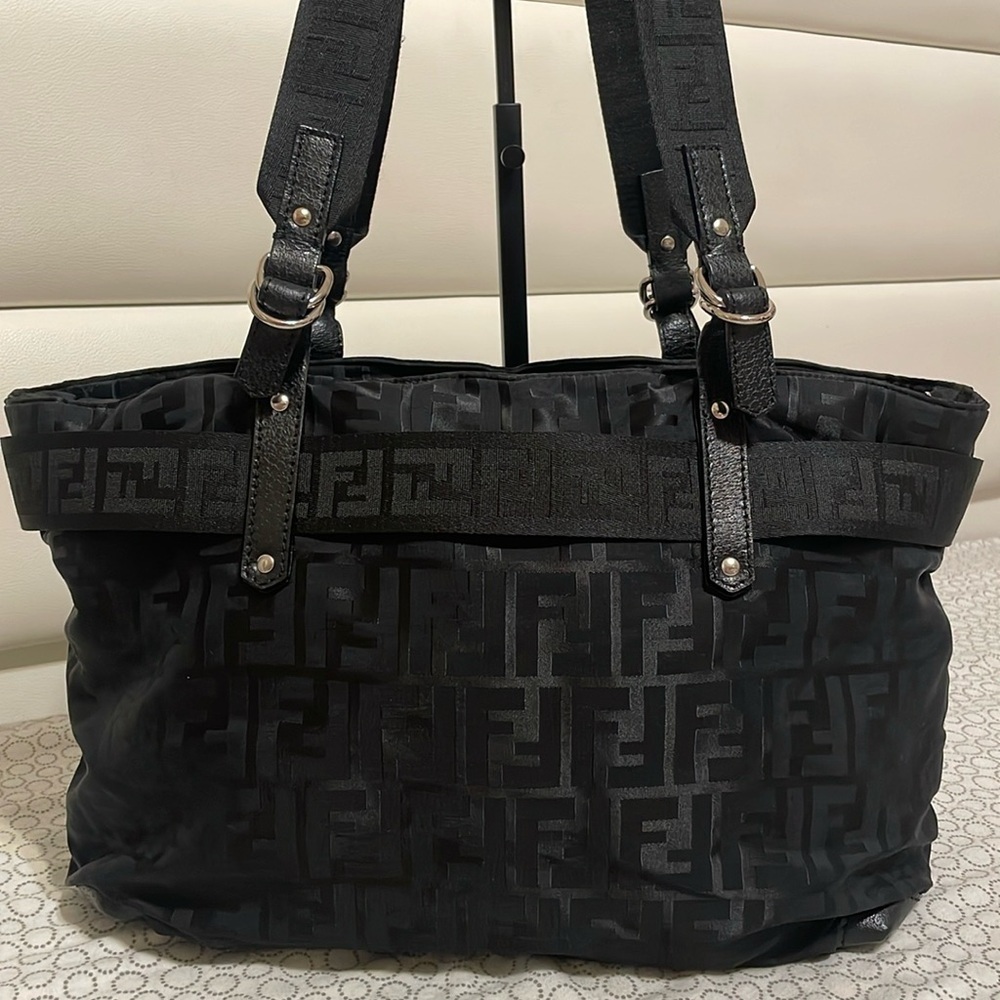 Fendi Black Zucca Tote Bag - Picture 11 of 16